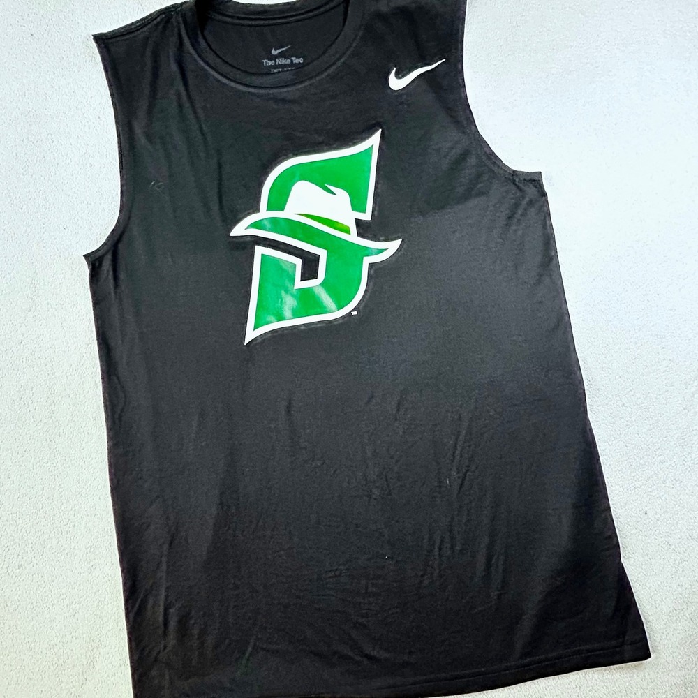 STETSON UNIVERSITY HATTERS Nike Dri-FIT Muscle Tank Top Mens Small Black